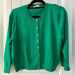 Boden Favorite Cardigan 3/4 Sleeve Green Size XL